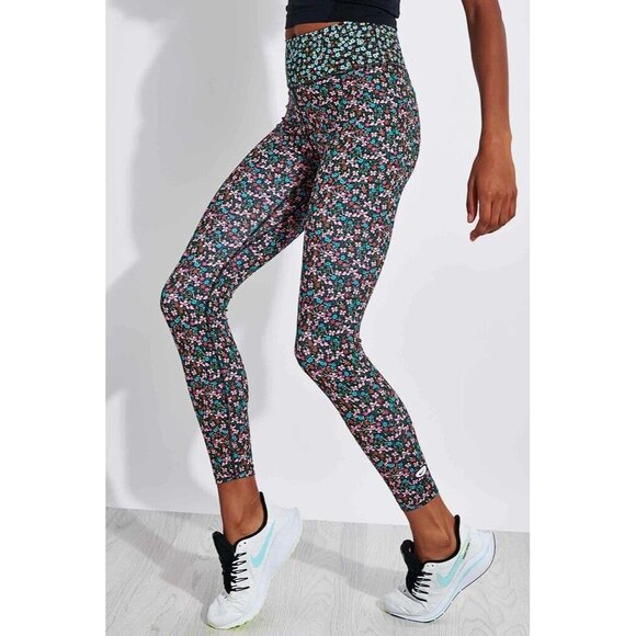 Nike Dri-Fit Womens Medium Floral Mix Print Leggings 7/8 Length Tights - Picture 1 of 9